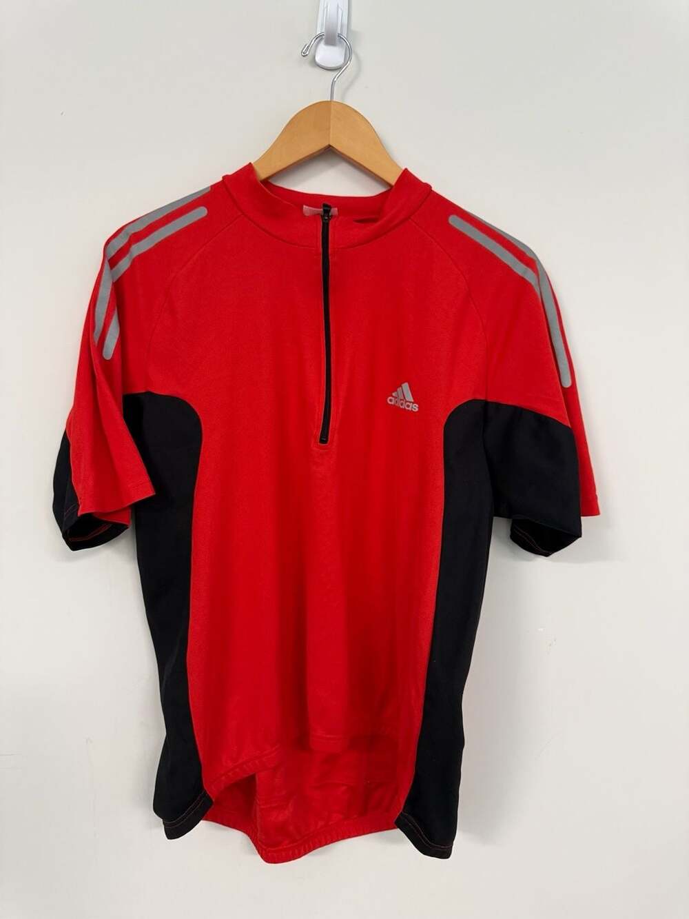 Adidas Response Men's Red and Black Cycling Jersey 1/4 Zip Size XL